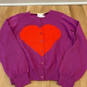 NWT Hanna Andersson heart cardigan